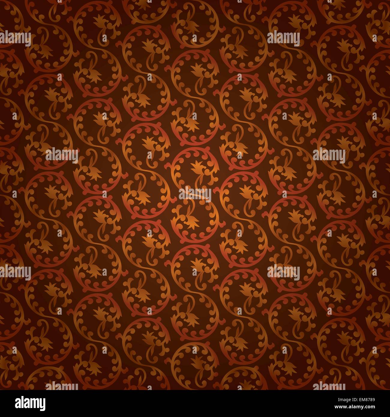 Brown vintage floral seamless pattern Stock Vector Image & Art - Alamy