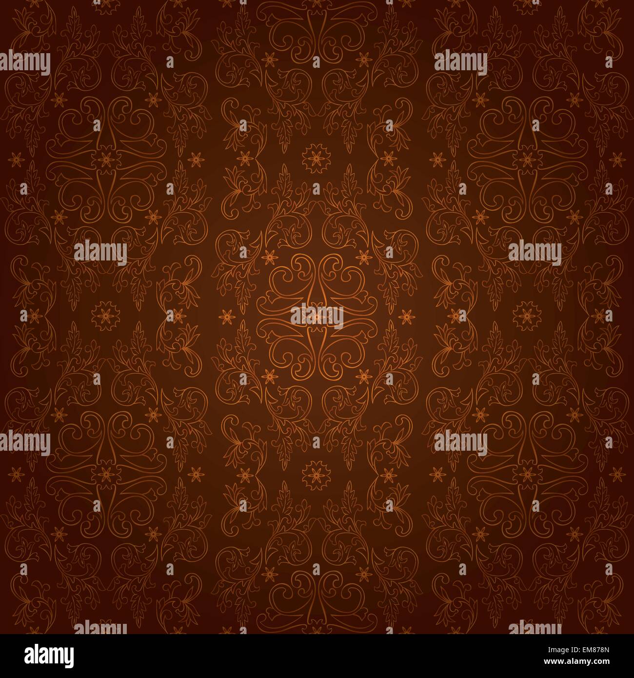 Vintage floral seamless pattern on brown Stock Vector Image & Art - Alamy