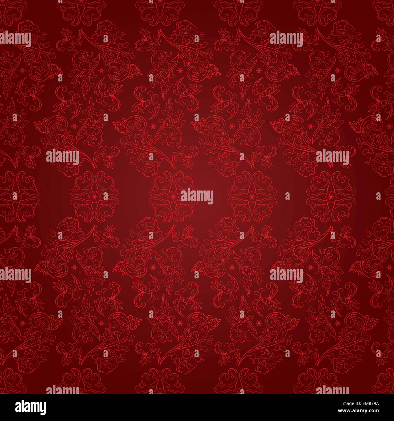 Vintage floral seamless pattern on red Stock Vector Image & Art - Alamy