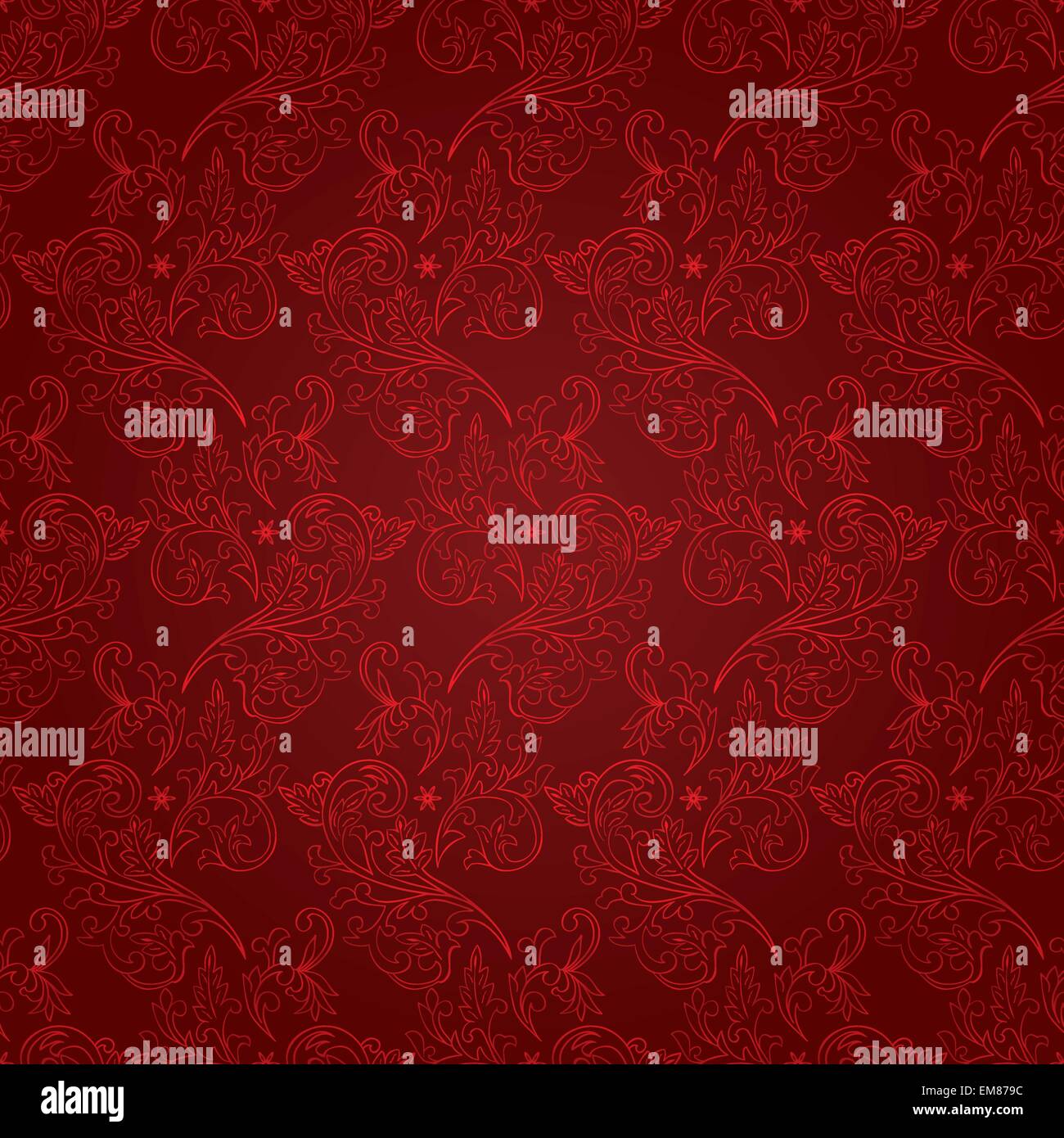 Vintage red wallpaper with nature Stock Vector Images - Alamy