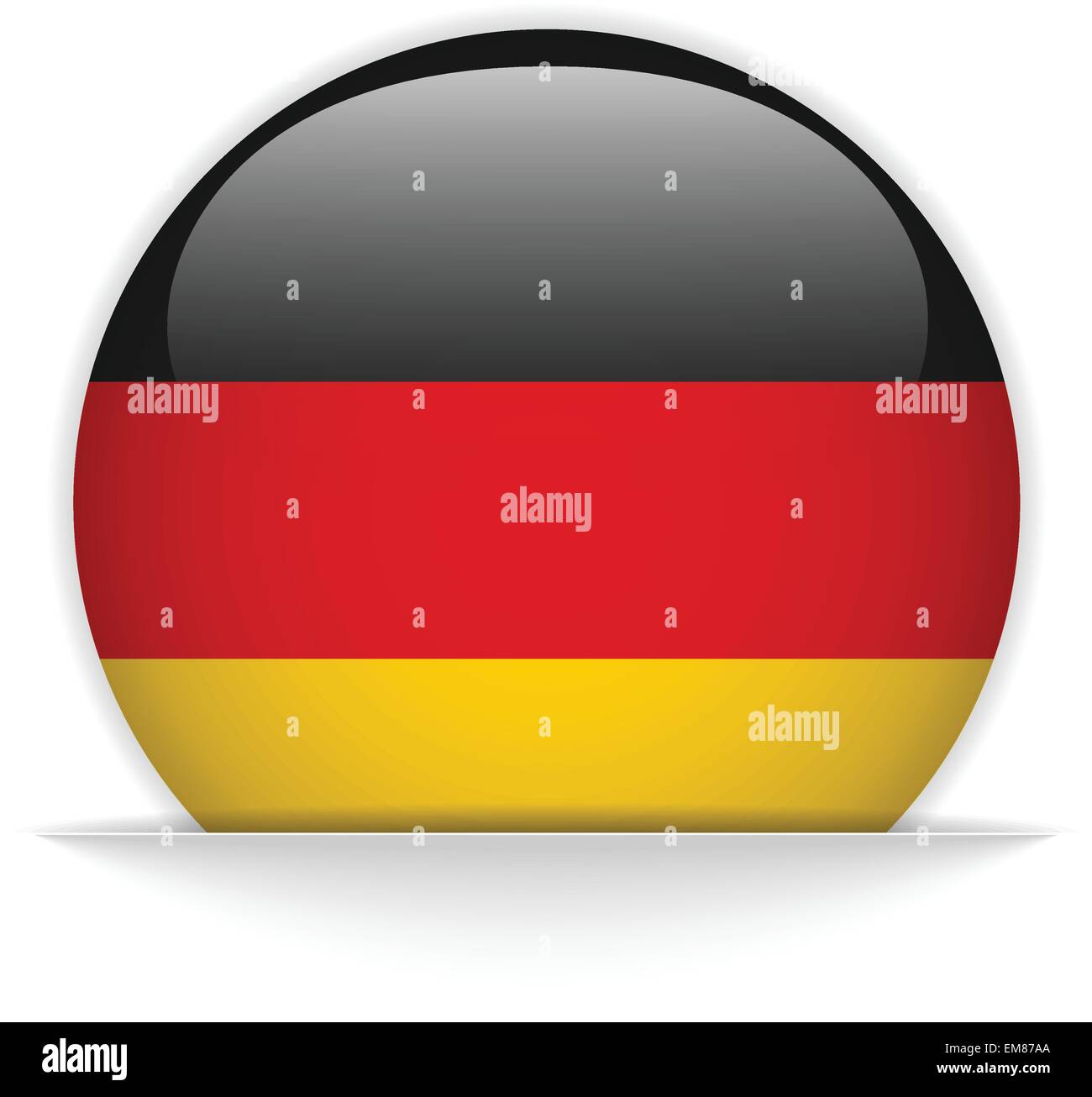 Germany Flag Glossy Button Stock Vector Image & Art Alamy