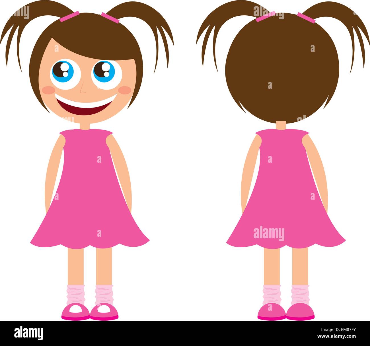 cute girl vector Stock Vector Image & Art - Alamy