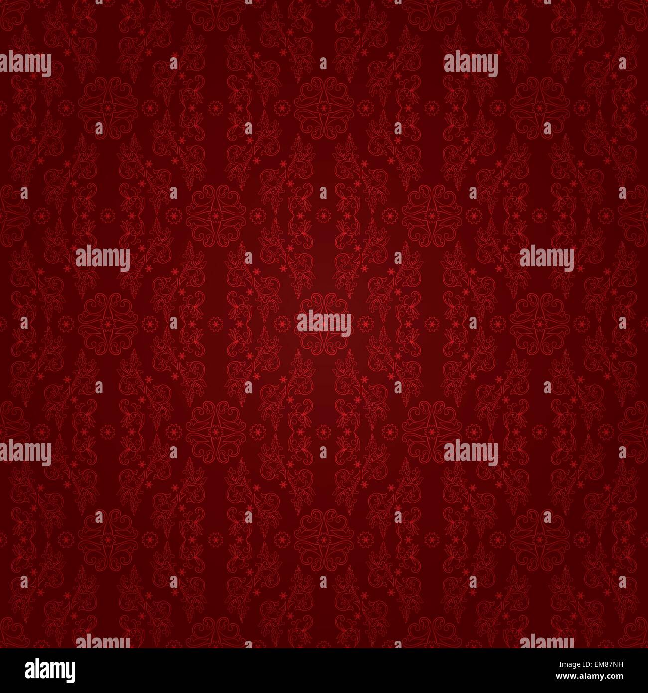 Vintage floral seamless pattern on red Stock Vector
