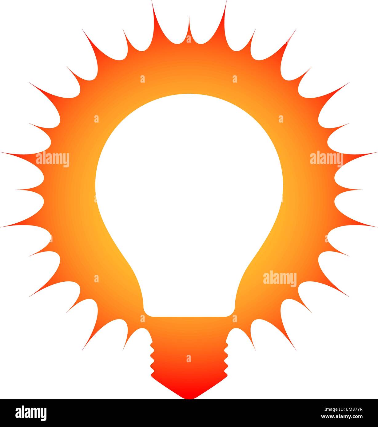 Orange glow bulb Stock Vector Images Alamy