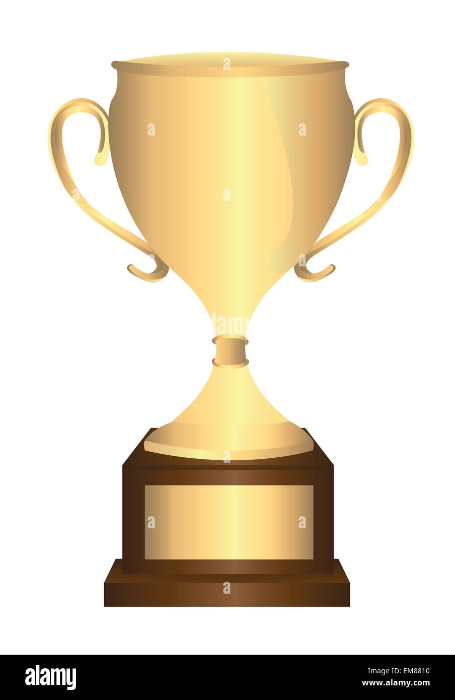 Gold trophy cup white background Stock Vector Images - Alamy