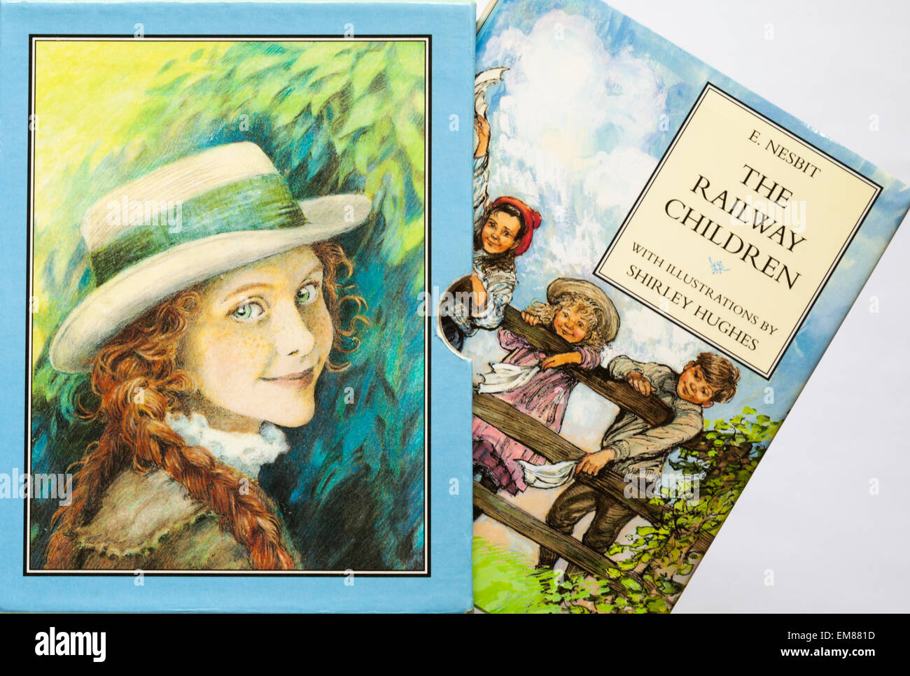 The Railway Children book by E Nesbit, part of Little Classics Library, the best of books for children set on white background Stock Photo