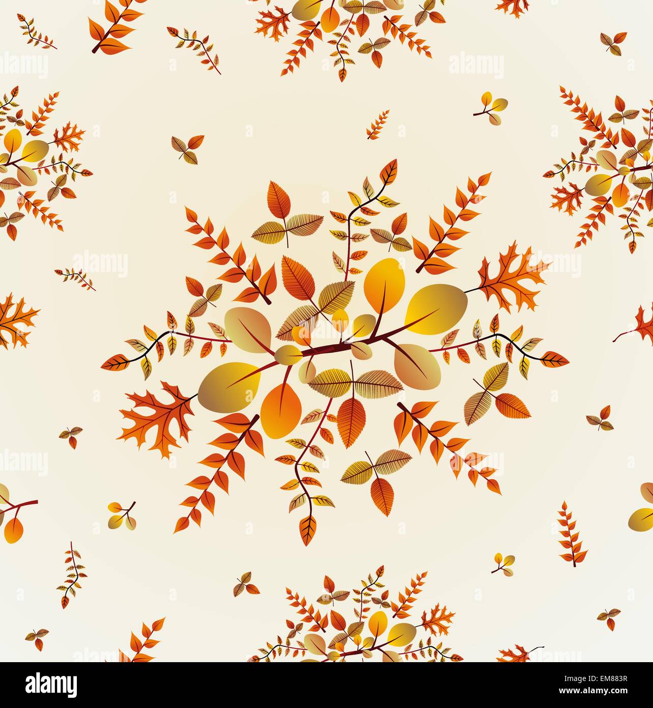 Autumn leaves seamless pattern background. EPS10 file Stock Vector ...