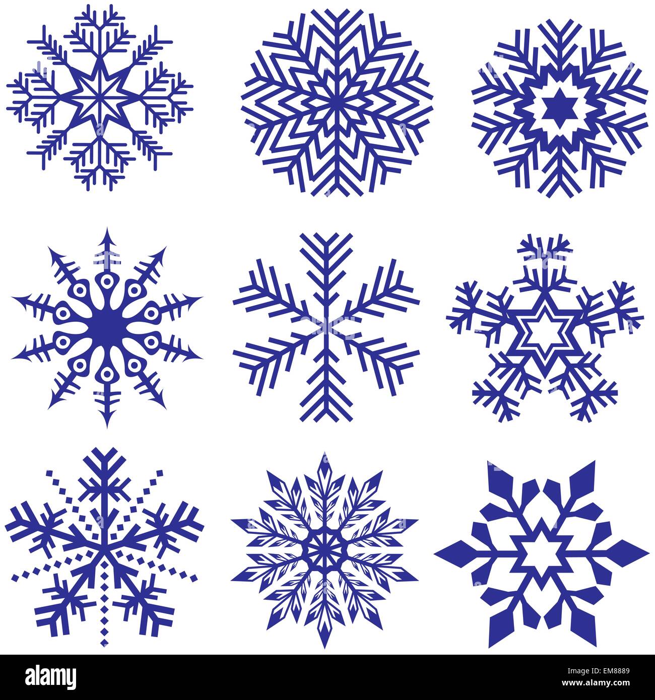 Ice snowflakes Stock Vector Images - Alamy
