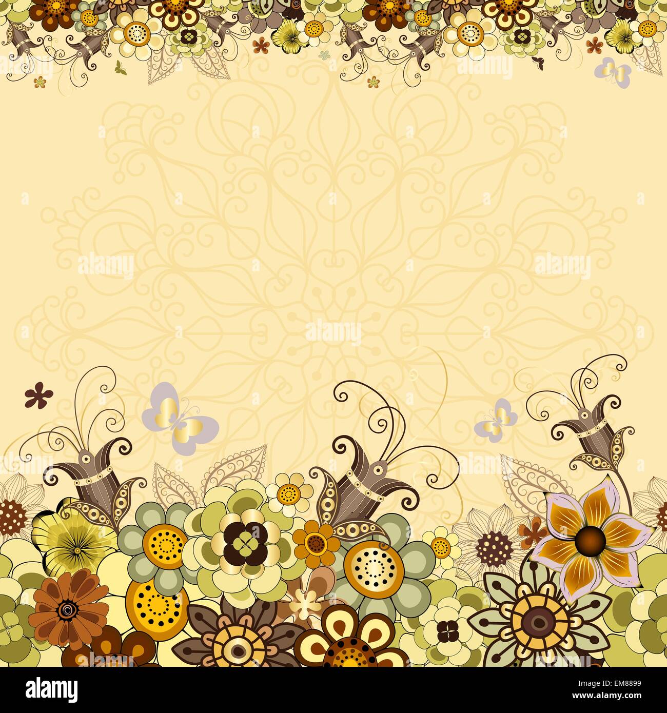 Vintage floral frame purple Stock Vector Images - Alamy
