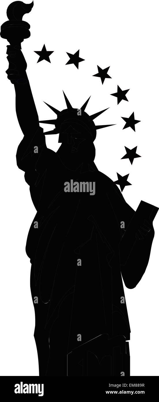 Statue Of Liberty Vector  Silhouette Stock Vector