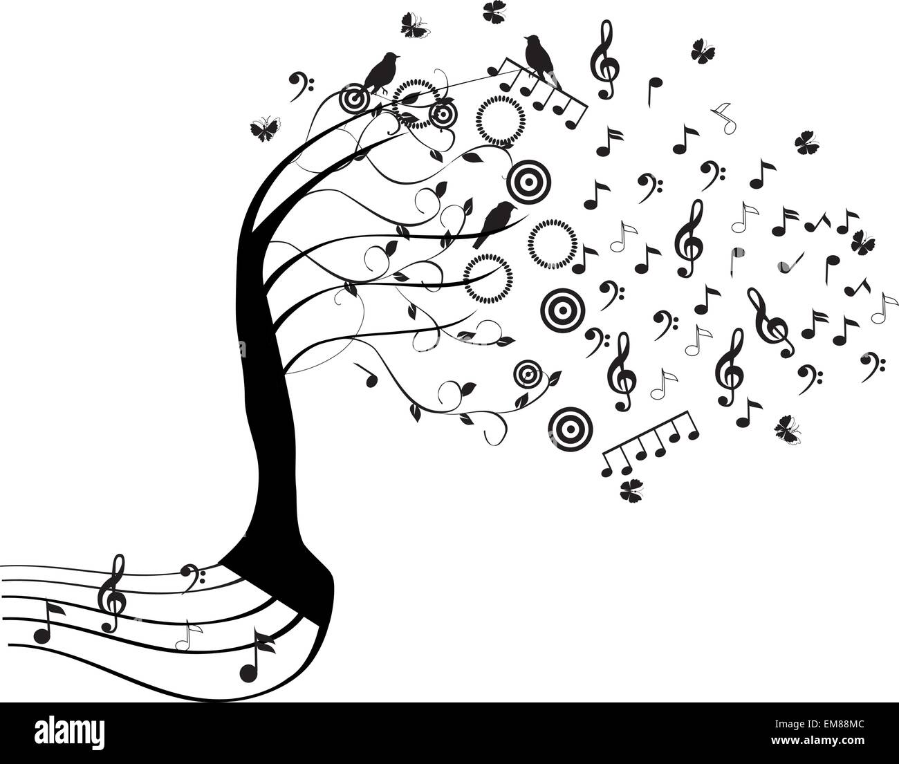 Music note concepts Black and White Stock Photos & Images - Alamy