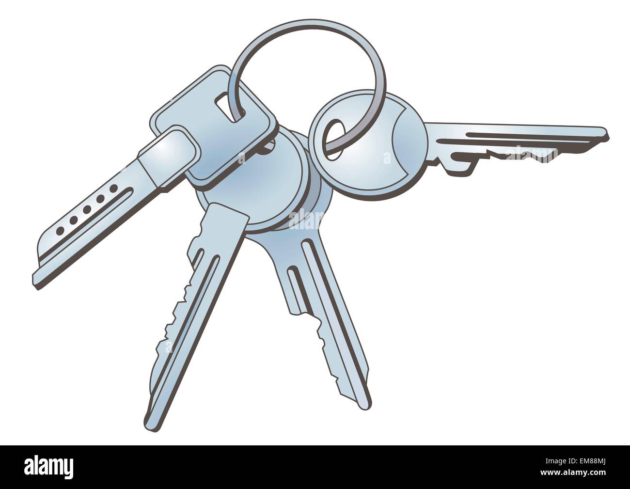 Key and keychain Stock Vector Image & Art - Alamy