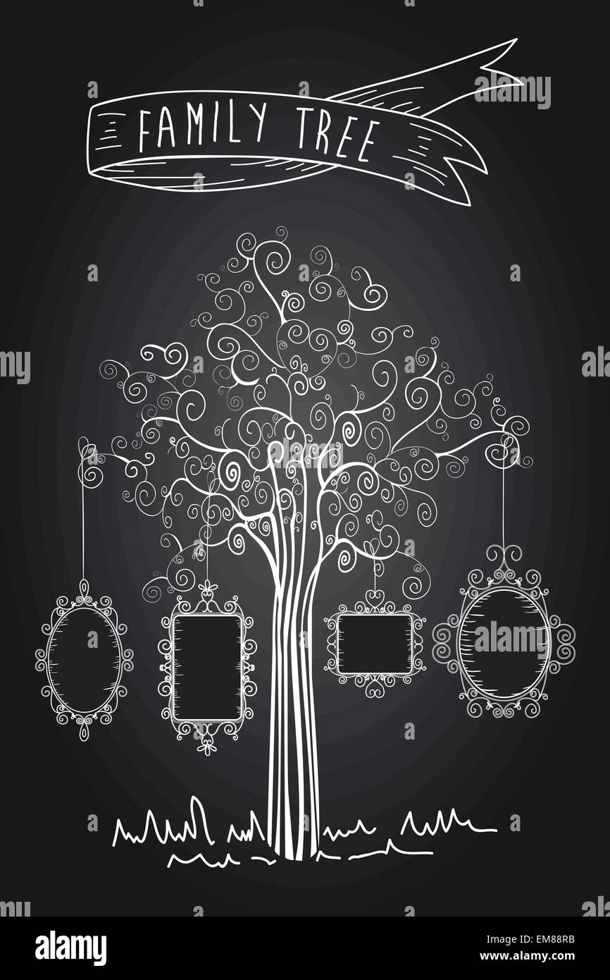 Vintage frames tree Stock Vector Image & Art - Alamy