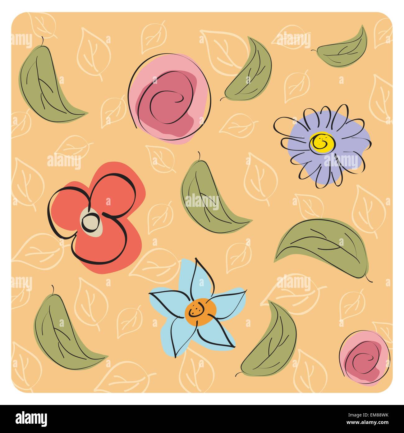 seamless floral background Stock Vector Image & Art - Alamy