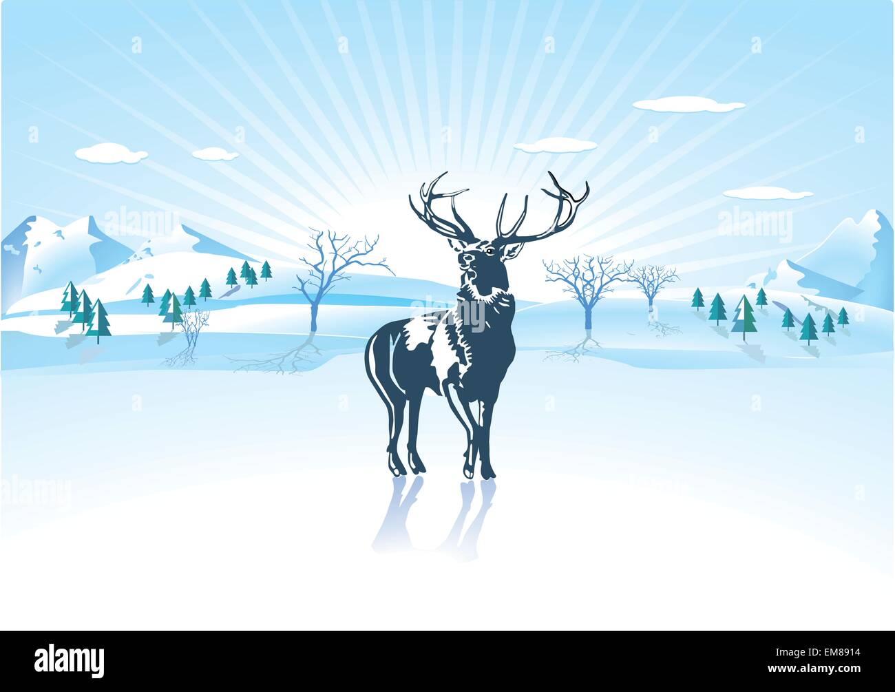 deer to winter Stock Vector Image & Art - Alamy