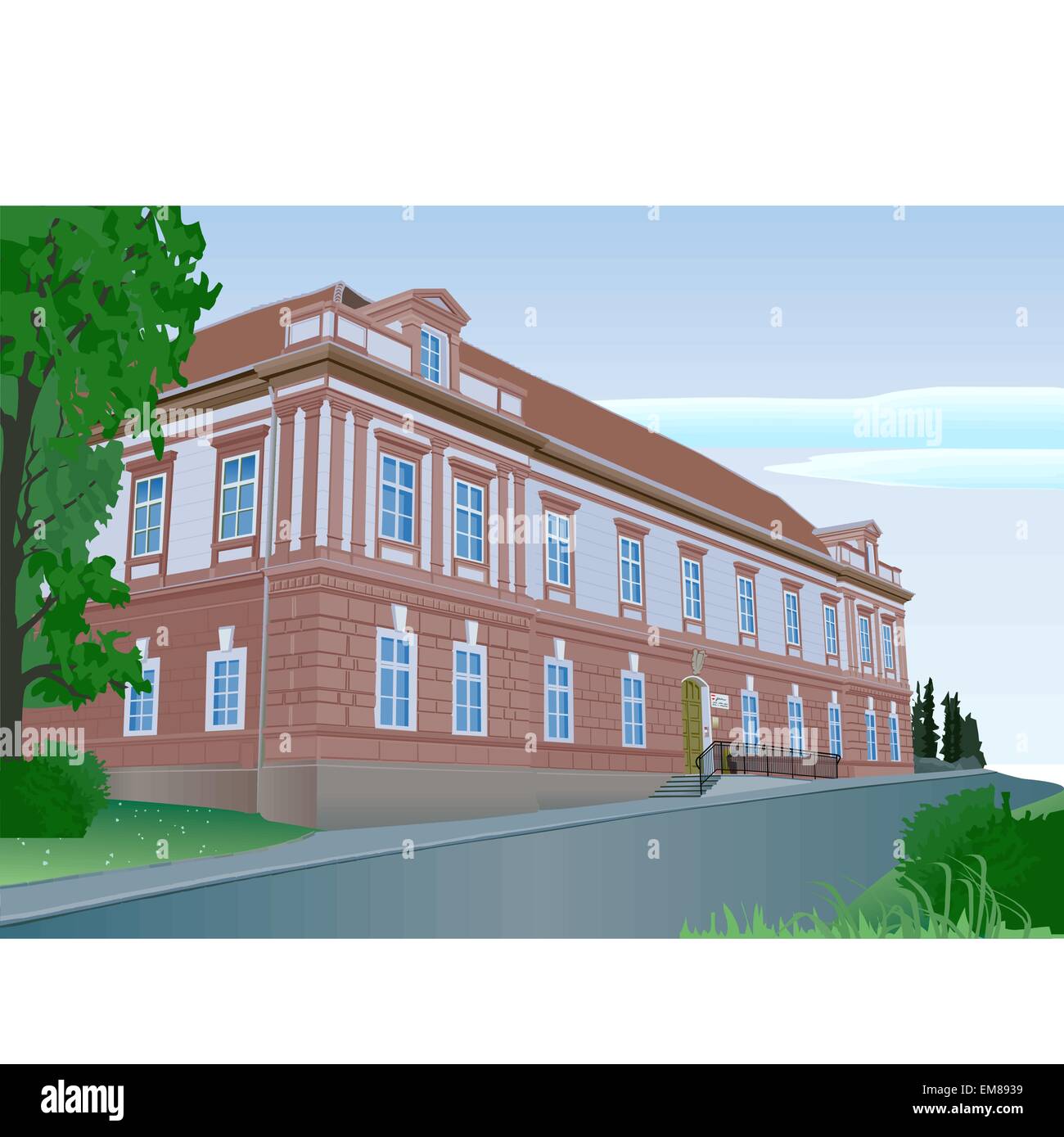 Historical Building Stock Vector