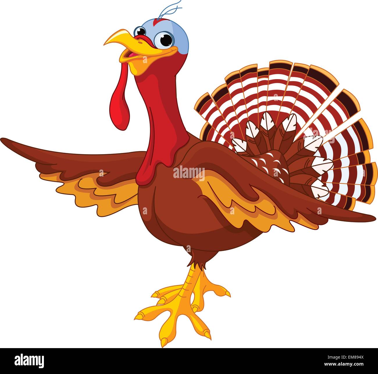 Cartoon turkey Stock Vector