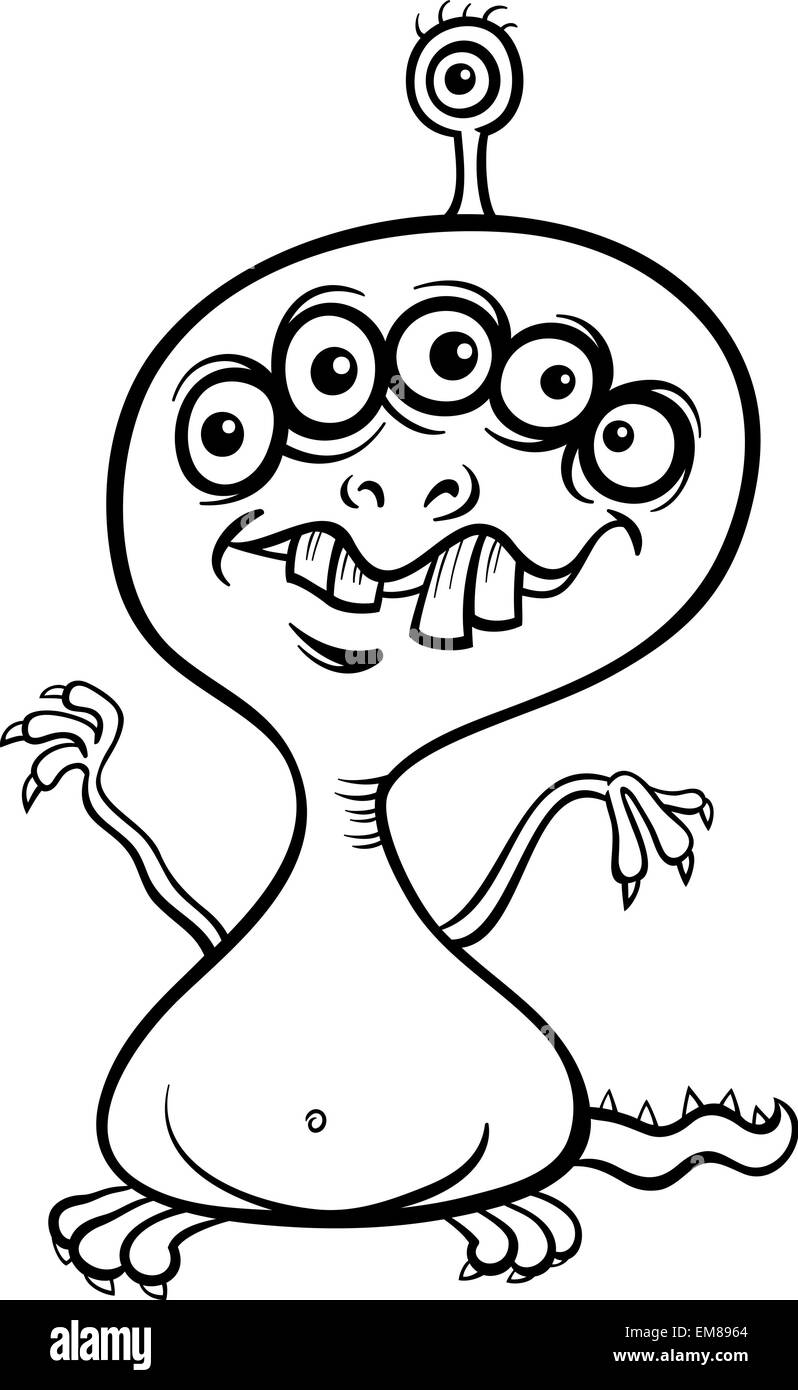 cartoon monster for coloring book Stock Vector Image & Art - Alamy
