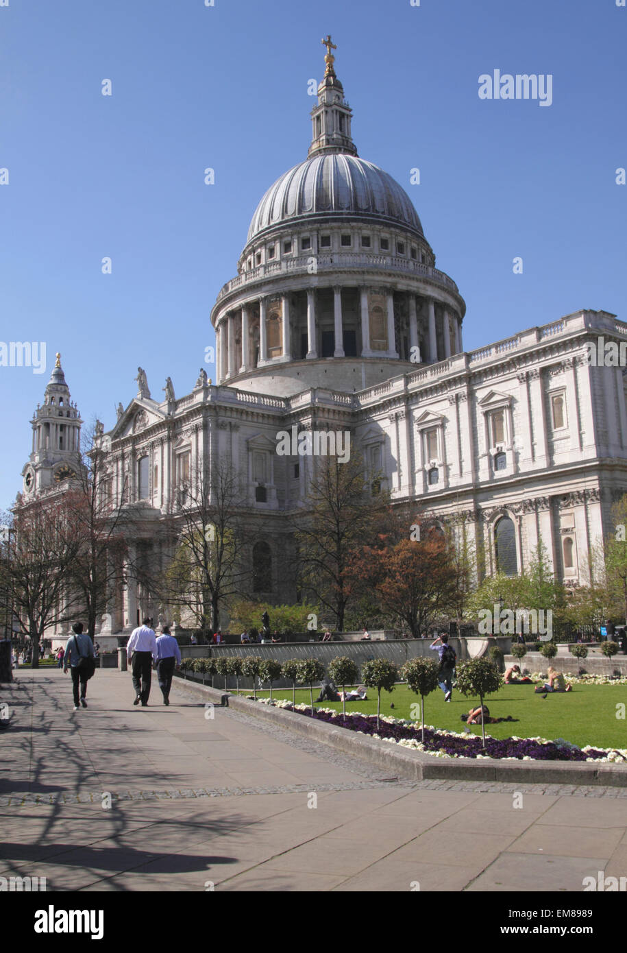 St Pauls Cathedral London spring 2015 Stock Photo