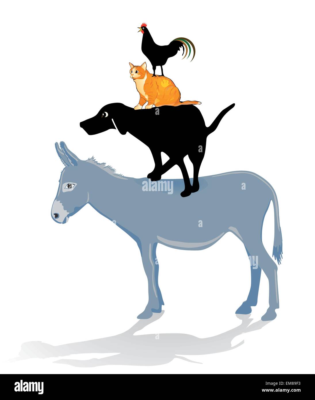 bremen town musicians Stock Vector