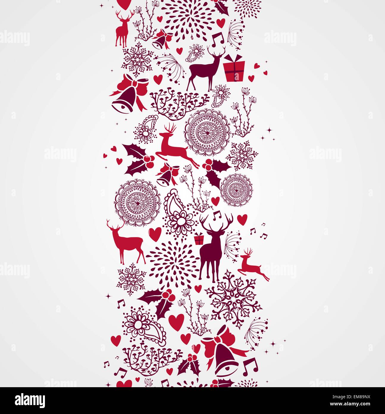 Vintage christmas card elements reindeer Stock Vector Images - Alamy