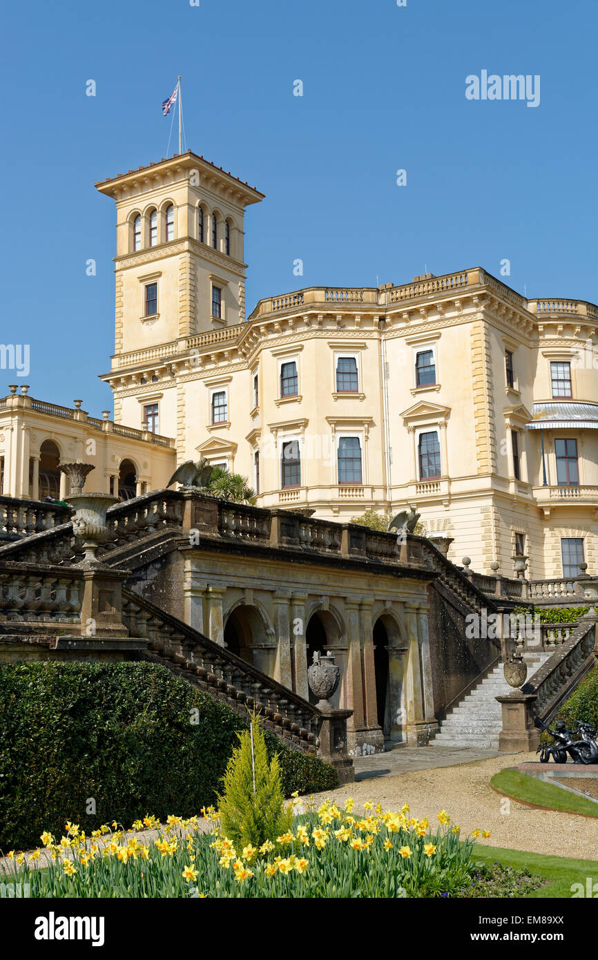 Gardens, Exterior, Osborne House, Queen Victoria Residence, East Cowes, Isle of wight, England, UK, GB. Stock Photo