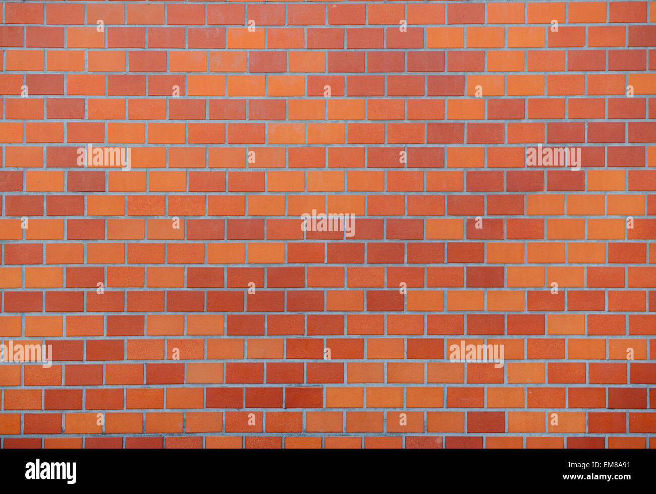 Orange tiled wall Stock Photo