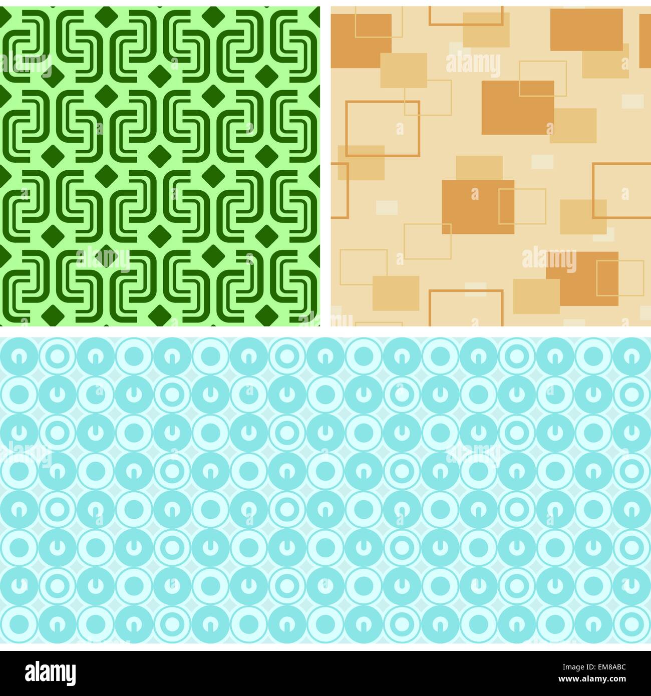 Green Retro Vector Pattern Green wave patterns Stock Vector Images - Alamy