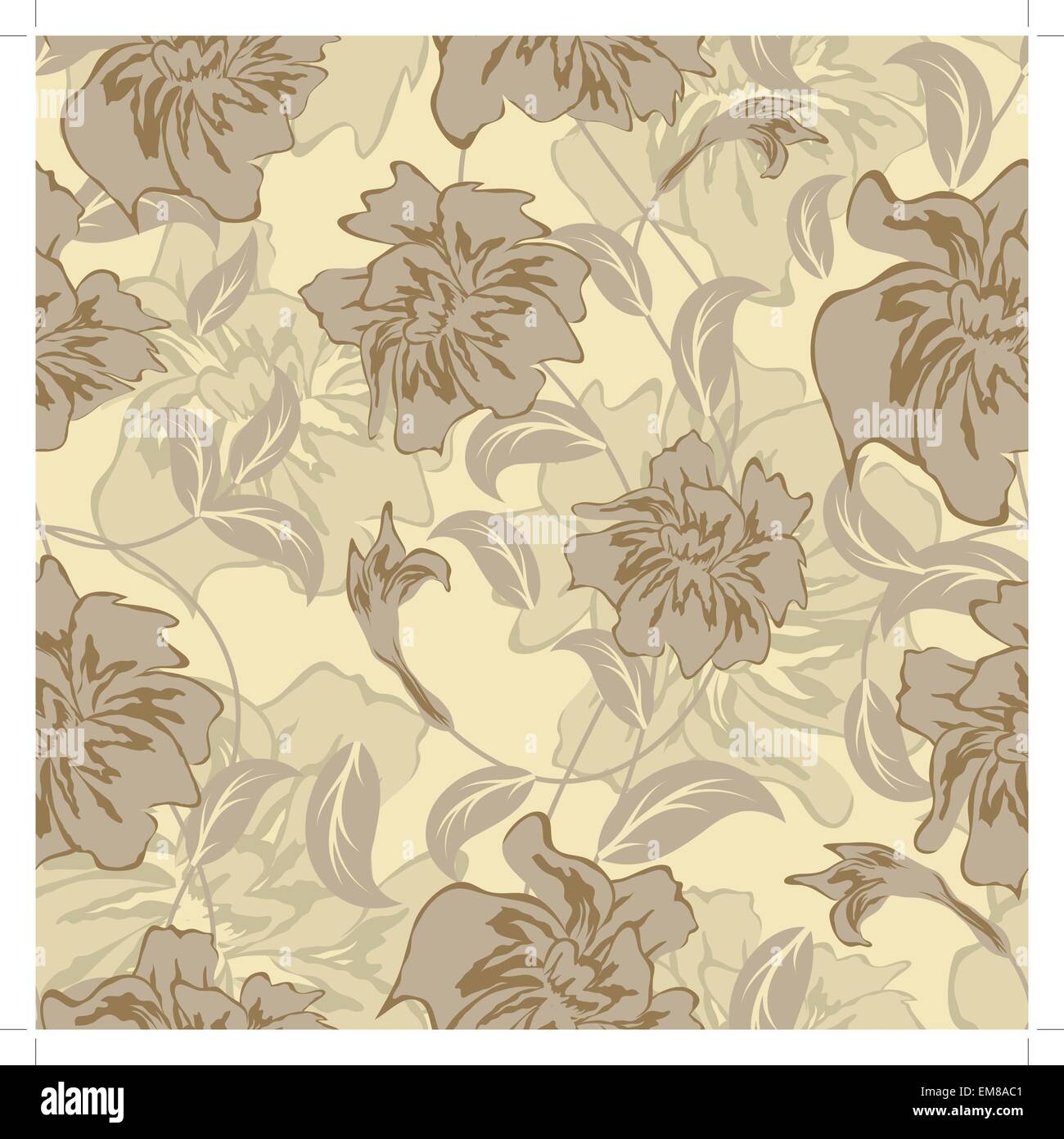 Seamless vector floral pattern Stock Vector Image & Art - Alamy
