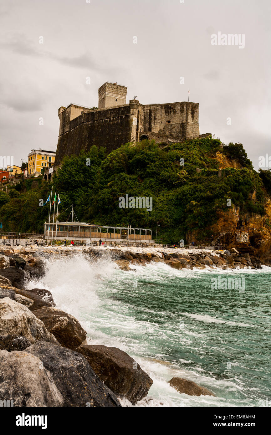 The fortress of Lerici, Lerici, La Spezia, Liguria, Italy Stock Photo