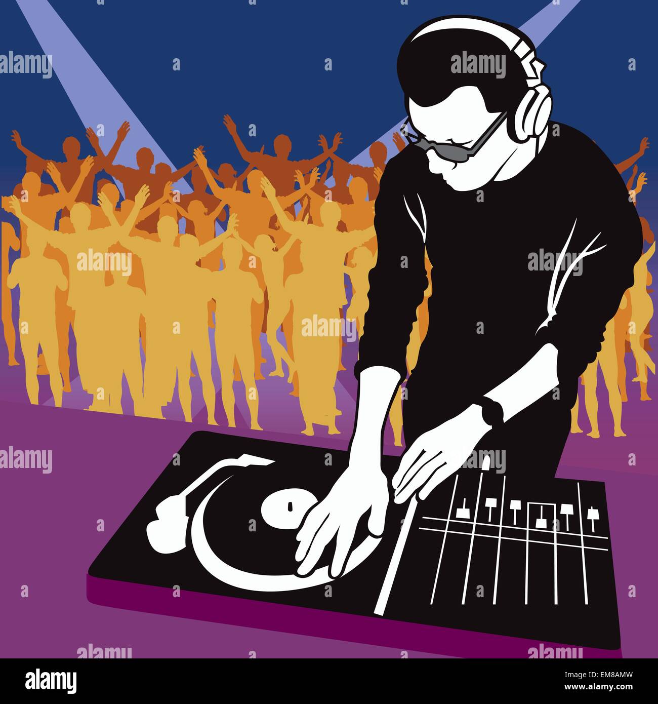 DJ And Music Stock Vector