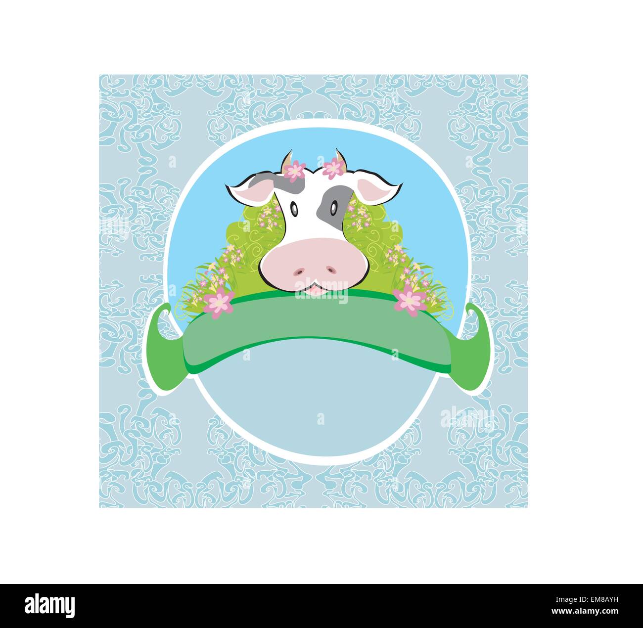 funny cow signs Stock Vector