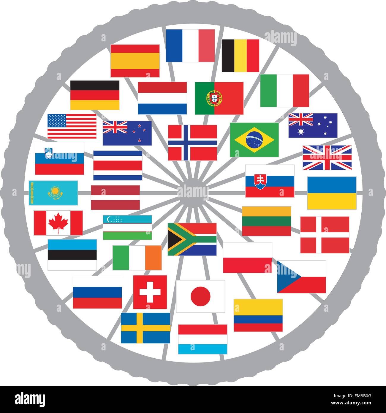Flags of countries of the Tour de France 2013 Stock Vector Image & Art