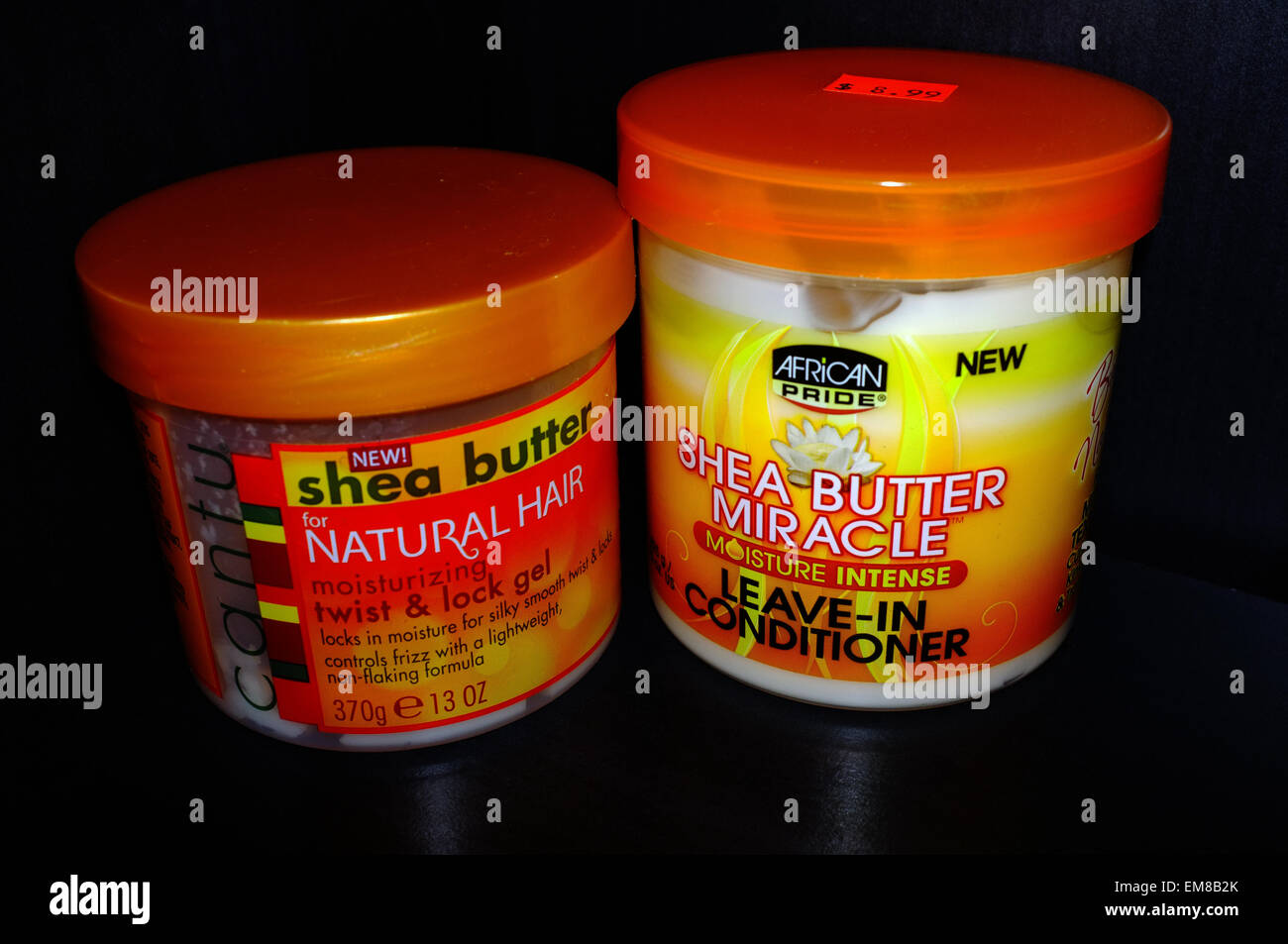 Black Hair Natural Products Photographed Against A Black