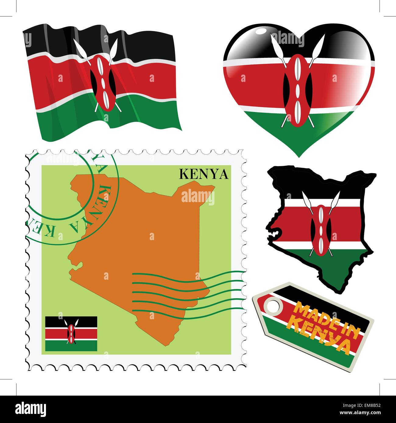 national colours of Kenya Stock Vector Image & Art Alamy