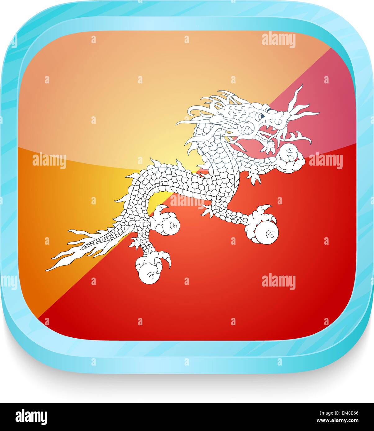 Smart phone button with Bhutan flag Stock Vector Image & Art - Alamy