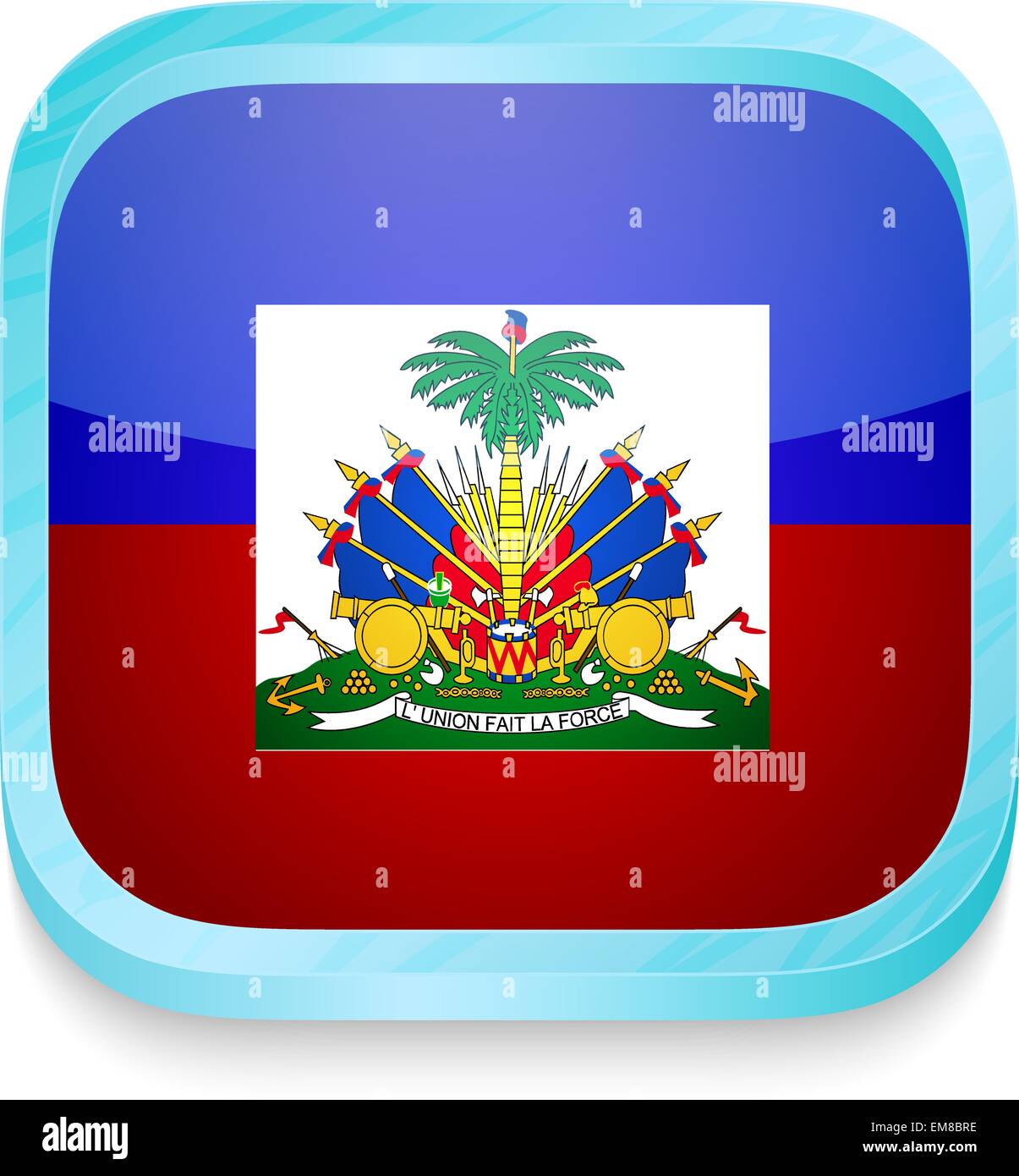 Smart phone button with Haiti flag Stock Vector Image & Art Alamy