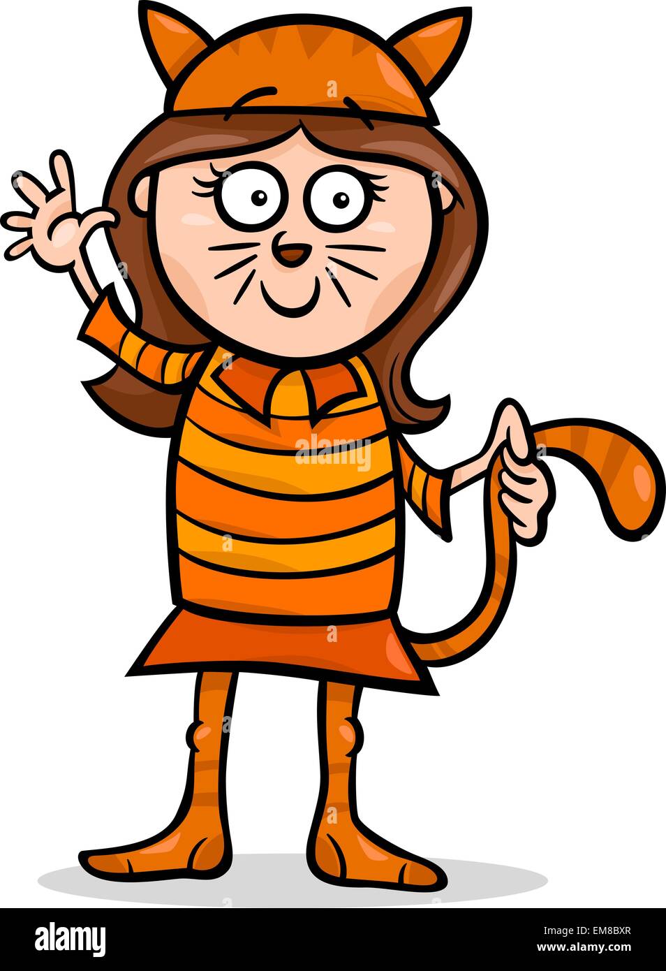 girl in cat costume cartoon Stock Vector Image & Art Alamy