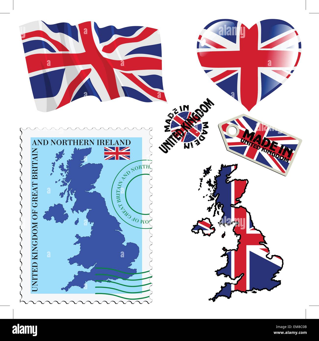 national colours of United Kingdom Stock Vector