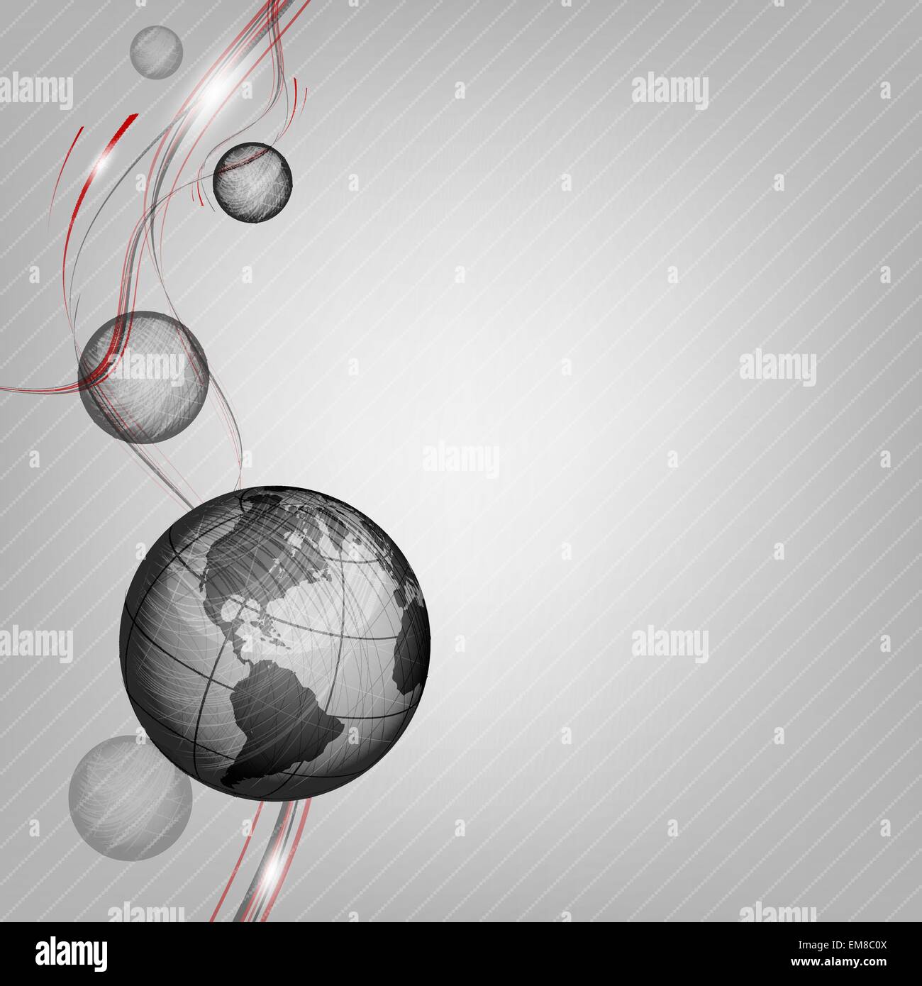 corporate vector background with globe Stock Vector