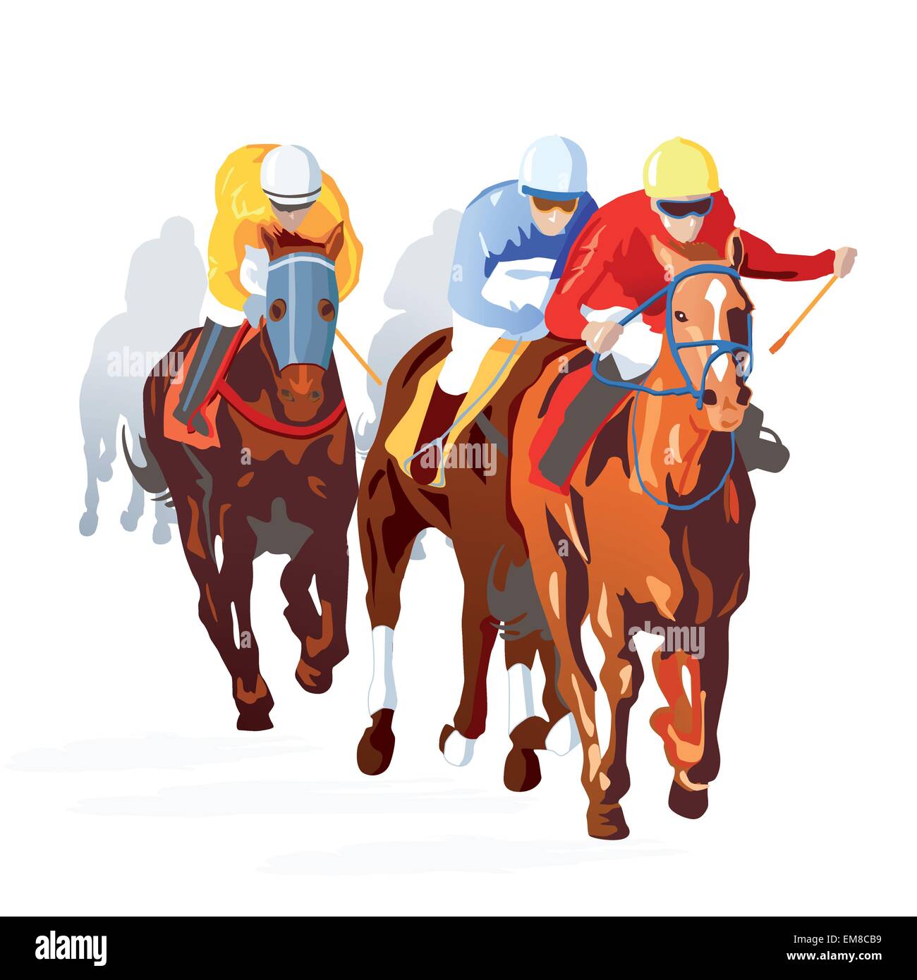 Horse Race Finish Stock Vector