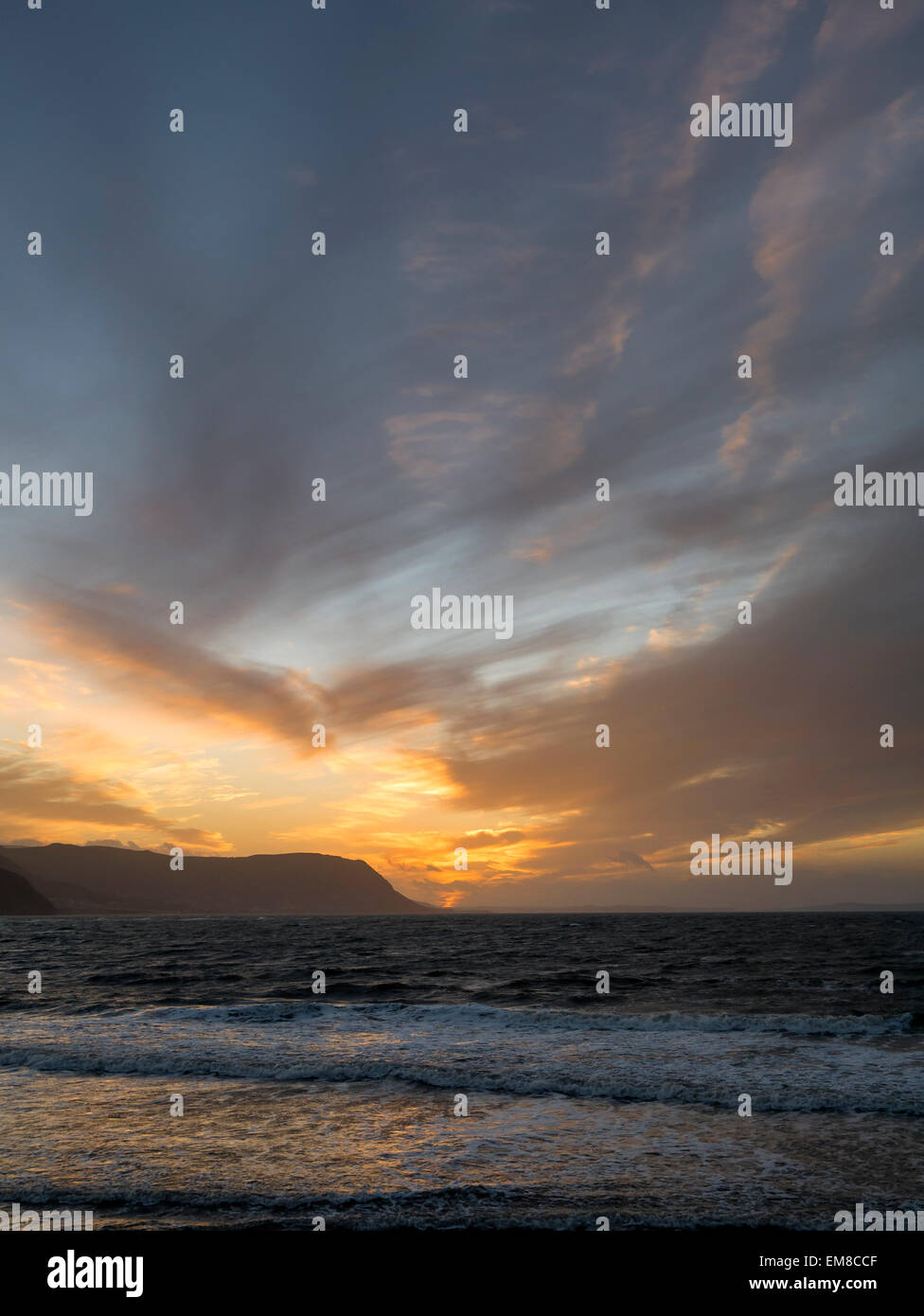 Winter Sunset looking west from West Parade towards Conwy, Llandudno