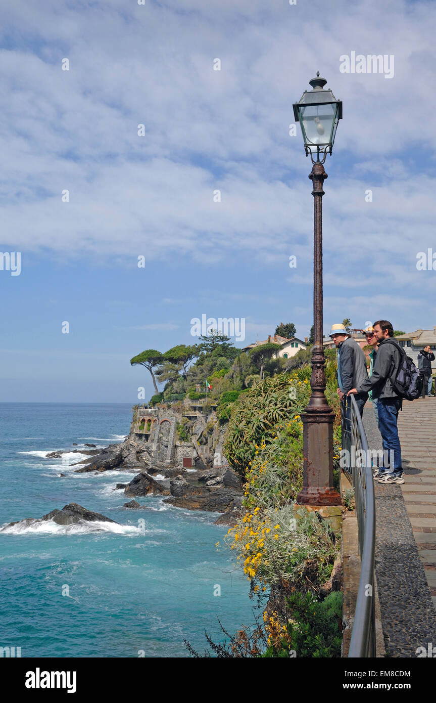 Scenic overview of the sea of Bogliasco Liguria Italy Stock Photo