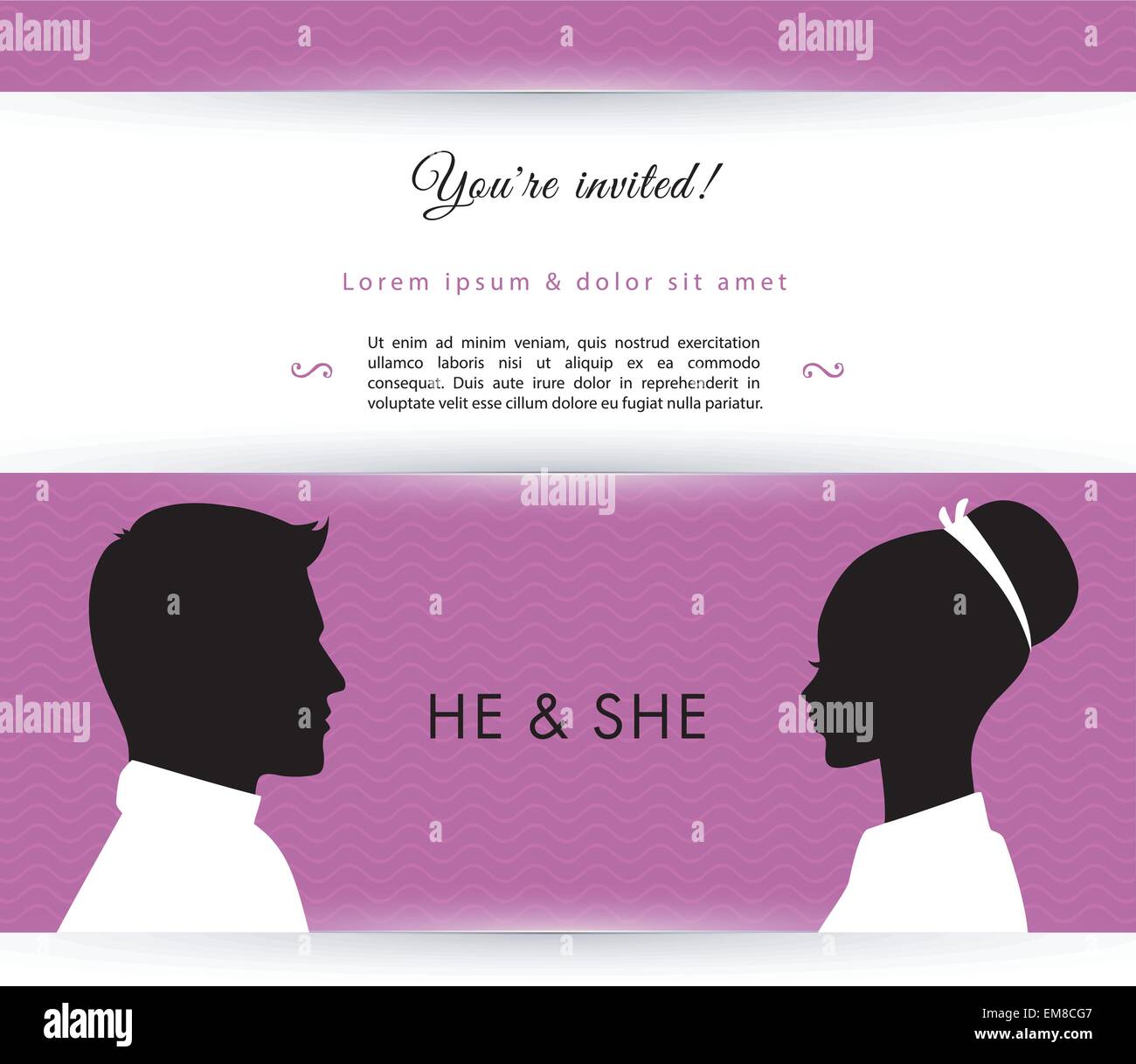 He & She Stock Vector Image & Art - Alamy