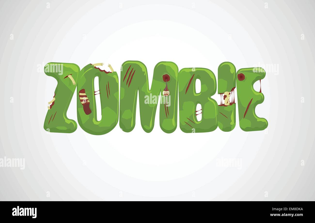 Vector zombie text Stock Vector