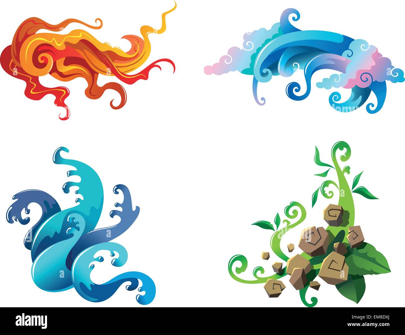 The Four Elements Stock Vector