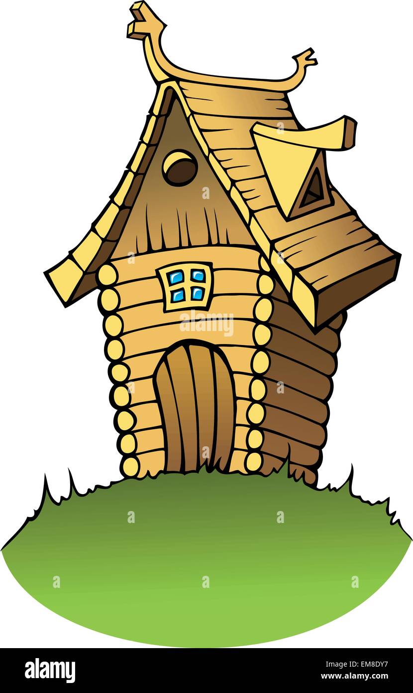Cartoon wooden house Stock Vector