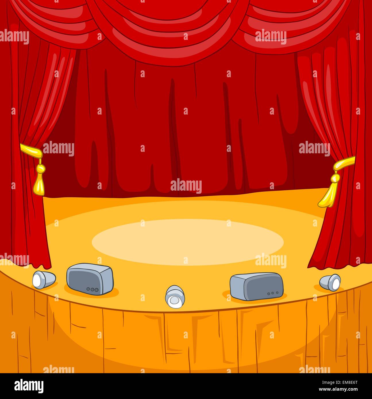 Theater Stage Cartoon Stock Vector