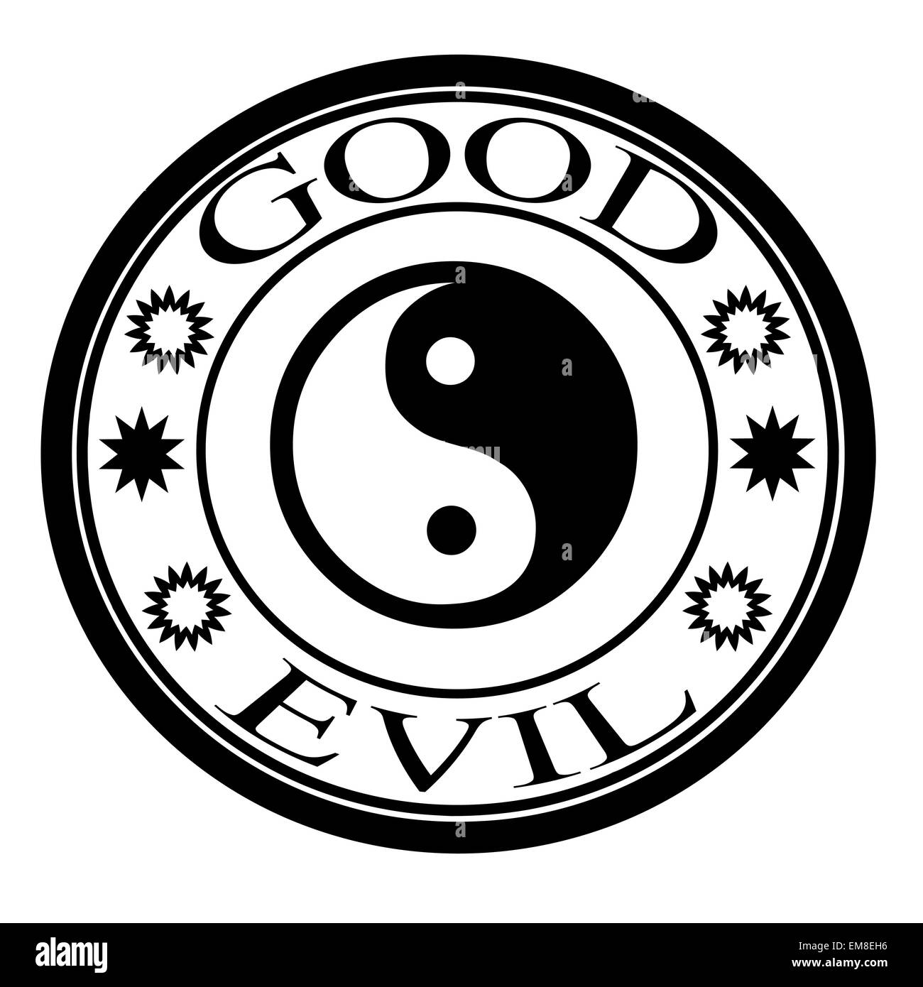 good and evil black and white