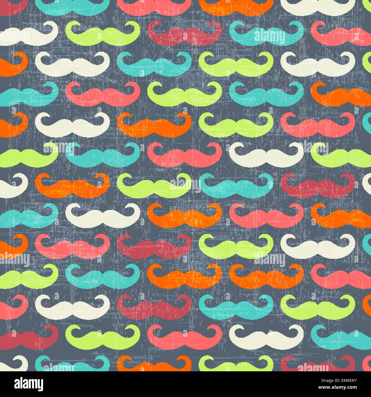 retro seamless pattern with mustache Stock Vector Image & Art - Alamy